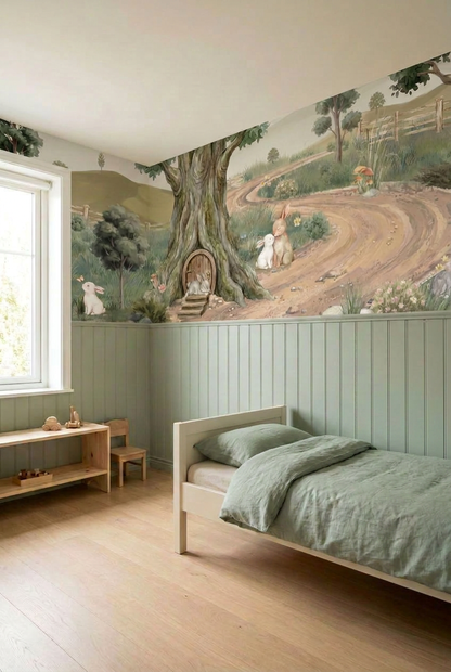 Behang Konijnenbos