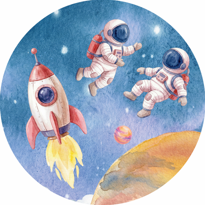 Behangcirkel Astronaut Blauw