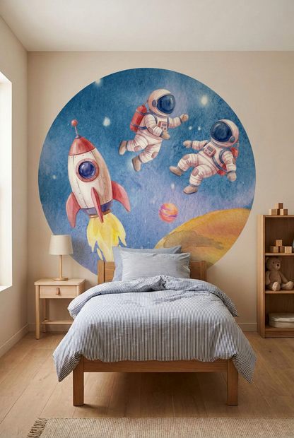Behangcirkel Astronaut Blauw