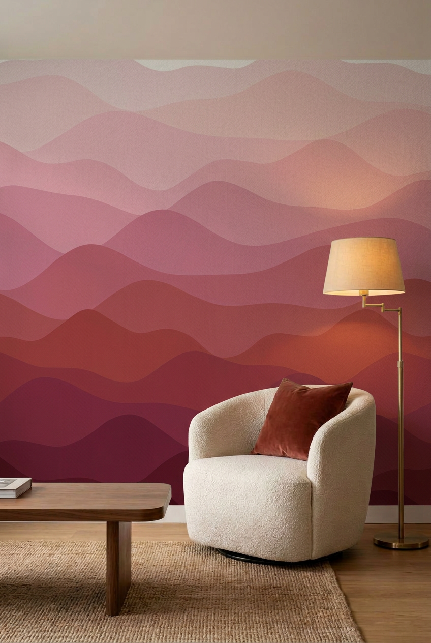 Behang Dunes Roze