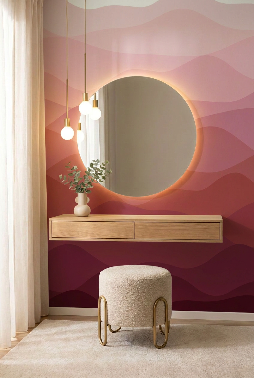 Behang Dunes Roze